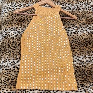 Elegant Mustard Halter Top